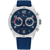 Tommy Hilfiger Chronograph Blue Silicone Strap Men Watch 1792027