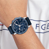 Tommy Hilfiger Chronograph Blue Leather Strap Men Watch 1792051