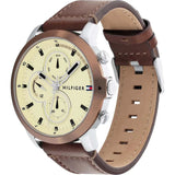 Tommy Hilfiger Chronograph Brown Leather Strap Men Watch 1792053