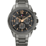 Tommy Hilfiger Chronograph Gray Stainless Steel Strap Men Watch 1792061