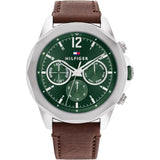 Tommy Hilfiger Chronograph Brown Leather Strap Men Watch 1792064