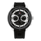 Tommy Hilfiger Chronograph Black Silicone Strap Men Watch 1792074