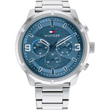 Tommy Hilfiger Chronograph Silver Stainless Steel Strap Men Watch 1792077