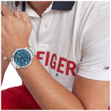 Tommy Hilfiger Chronograph Silver Stainless Steel Strap Men Watch 1792077