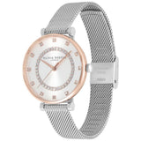 Olivia Burton Belgrave White and Two-Tone Mesh Strap Women Watch 24000004