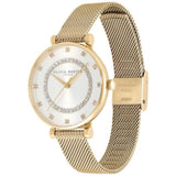 Olivia Burton Belgrave White and Gold Mesh Strap Women Watch 24000005