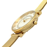 Olivia Burton Belgrave White and Gold Mesh Strap Women Watch 24000005