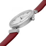 Olivia Burton Minima Bee Burgundy Leather Strap Women Watch 24000098