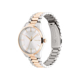 Calvin Klein Silver Dial Two-Tone Stainless Steel Strap Unisex Watch 25200044