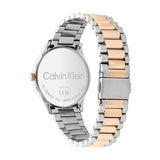 Calvin Klein Silver Dial Two-Tone Stainless Steel Strap Unisex Watch 25200044