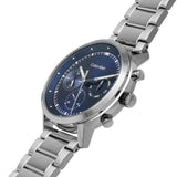 Calvin Klein Blue Dial Chronograph Silver Stainless Steel Strap Men Watch 25200063