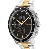 Calvin Klein Gauge Sport Chronograph Two-Tone Stainless Steel Strap Men Watch 25200070