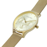 Calvin Klein Chronograph Gold Dial Milanese Strap Women Watch 25200103