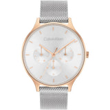 Calvin Klein Chronograph Silver Milanese Strap Women Watch 25200106