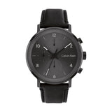 Calvin Klein Black Dial Leather Strap Men Watch 25200111