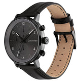 Calvin Klein Black Dial Leather Strap Men Watch 25200111