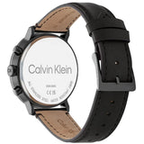 Calvin Klein Black Dial Leather Strap Men Watch 25200111