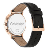 Calvin Klein Chronograph Black Dial Leather Strap Men Watch 25200114