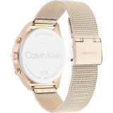 Calvin Klein Chronograph Rose Gold Milanese Strap Women Watch 25200175