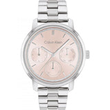 Calvin Klein Chronograph Pink Dial Silver Stainless Steel Strap Women Watch 25200176