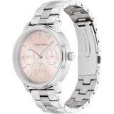 Calvin Klein Chronograph Pink Dial Silver Stainless Steel Strap Women Watch 25200176