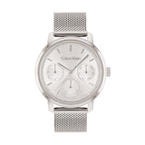 Calvin Klein Chronograph Silver Dial Milanese Strap Women Watch 25200180