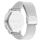 Calvin Klein Chronograph Black Dial Silver Milanese Strap Men Watch 25200213