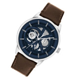 Calvin Klein Blue Chronograph Dial Brown Leather Strap Men Watch 25200216