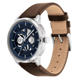 Calvin Klein Blue Chronograph Dial Brown Leather Strap Men Watch 25200216