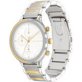 Calvin Klein White Dial Two-Tone Stainless Steel Strap Women Watch 25200239