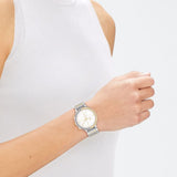 Calvin Klein White Dial Two-Tone Stainless Steel Strap Women Watch 25200239