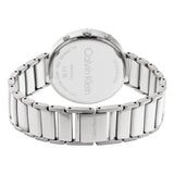 Calvin Klein White Dial Silver Stainless Steel Strap Women Watch 25200282