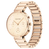 Calvin Klein Chronograph Gold Dial Stainless Steel Strap Women Watch 25200285