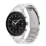 Calvin Klein Chronograph Black Dial Silver Stainless Steel Strap Men Watch 25200301