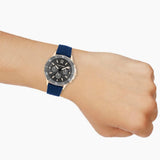 Calvin Klein Chronograph Gray Dial Blue Silicone Strap Men Watch 25200316