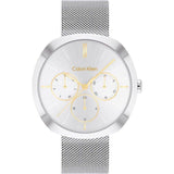 Calvin Klein Chronograph Silver Dial Milanese Strap Unisex Watch 25200338