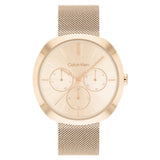 Calvin Klein Chronograph Rose Gold Milanese Strap Women Watch 25200340