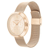 Calvin Klein Chronograph Rose Gold Milanese Strap Women Watch 25200340