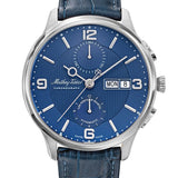 Mathey-Tissot Edmond Chrono Automatic Blue Strap Leather Men's Watch