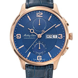 Mathey-Tissot Edmond Chrono Automatic Blue Strap Leather Men's Watch