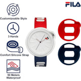 Fila Sports White Dial Two-Tone Silicone Strap Unisex Watch 38-315-001DBRD