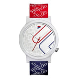 Fila Analog White Dial Multicolor Silicone Strap Unisex Watch 38-320-203