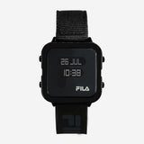 Fila Blue Red Dial Black  Strap Unisex Watch 38-6088-107