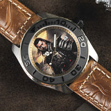 AG Collective The Imperial San Guo Series Brown Leather Strap Men Watch G 8040 SAN-IMP