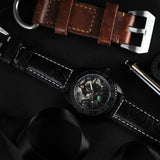 AG Collective The General San Guo Series Black Leather Strap Men Watch G 8040 SAN-GEN