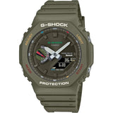 Casio G-Shock Analog-Digital Black Dial & Green Resin Strap Men's Watch GA-B2100FC-3ADR