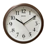 Seiko Brown Plastic Case Home Decoration Round Wall Clock QHA005B