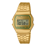 Casio General Digital Gold Stainless Steel Strap Unisex Watch A158WEGV-9ADF-P