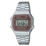 Casio General Digital Silver Stainless Steel Strap Unisex Watch A168WA-5AYDF