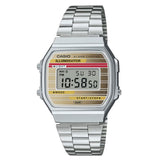 Casio General Digital Silver Stainless Steel Strap Unisex Watch A168WEHA-9ADF-P